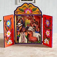 Featured review for Wood and ceramic nativity scene, Christmas Joy