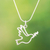 Sterling silver pendant necklace, 'Quechua Dove' - Sterling Silver Peace Theme Necklace thumbail