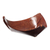 Leather catchall, 'Brown Sunflower Charm' - Artisan Crafted Brown Leather Sunflower Catchall from Peru (image 2b) thumbail