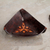 Leather catchall, 'Caramel Pyramid Tattoo' - Artisan Crafted Dark Brown Leather Catchall from Peru (image 2) thumbail