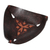 Leather catchall, 'Caramel Pyramid Tattoo' - Artisan Crafted Dark Brown Leather Catchall from Peru (image 2a) thumbail