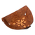 Leather catchall, 'Honey Pyramid Tattoo' - Leather Triangular Catchall Artisan Crafted in Peru (image 2a) thumbail