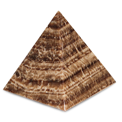 Aragonite pyramid, 'Self-Acceptance' - Natural Gemstone Pyramid Aragonite Sculpture