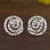Sterling silver button earrings, 'Andean Cosmos' - Handmade Sterling Silver Button Earrings from Peru thumbail