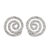 Sterling silver button earrings, 'Andean Cosmos' - Handmade Sterling Silver Button Earrings from Peru (image 2a) thumbail