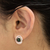 Chrysocolla button earrings, 'Cuzco Aura' - Handmade Sterling Silver Chrysocolla Earrings (image 2c) thumbail