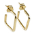 Gold plated half-hoop earrings, 'Minimalist Chic' - 18k Gold Plated Half Hoop Earrings (image 2a) thumbail