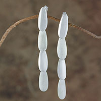 Sterling silver dangle earrings, 'Heavenly Drops' - Sterling Silver Dangle Earrings