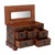 Wood and leather jewelry box, 'Taking Flight' - Hand Crafted Leather and Wood Bird Jewelry Box (image 2c) thumbail