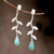 Amazonite dangle earrings, 'Blue Dew' - Amazonite on Sterling Silver Earrings Peruvian Jewelry (image 2) thumbail