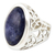 Sodalite cocktail ring, 'Lima Soul' - Sodalite Ring Sterling Silver Artisan Jewelry thumbail