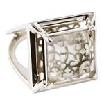 Quartz cocktail ring, 'Charm of Lima' - Artisan Crafted Clear Quartz Ring Peru Jewelry