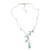 Amazonite Y-necklace, 'Blue Dew' - Amazonite on Sterling Silver Necklace Peruvian Jewelry (image 2a) thumbail