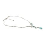 Amazonite Y-necklace, 'Blue Dew' - Amazonite on Sterling Silver Necklace Peruvian Jewelry