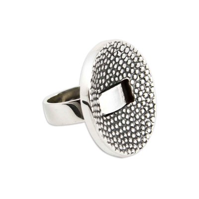 Ring aus Sterlingsilber - Strukturierter handgefertigter Silberring