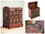 Wood and leather jewelry box, 'Bird of Paradise' - Colonial Hand Tooled Leather Jewelry Chest (image 2) thumbail