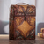 Mohena and leather wine case, 'Colonial Vineyard' - Handcrafted Tooled Leather Wine Case (image 2) thumbail