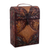 Mohena and leather wine case, 'Colonial Vineyard' - Handcrafted Tooled Leather Wine Case thumbail