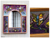 Reverse painted glass mirror, 'Songbirds on Amethyst' - Purple Reverse Painted Glass Wall Mirror with Birds thumbail