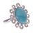 Amazonite cocktail ring, 'Ocean Bloom' - Amazonite on Sterling Silver Ring from Peru (image 2c) thumbail