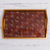 Reverse painted glass tray, 'Paracas Birds' - Painted Glass Handcrafted Copper Color Tray (image 2b) thumbail