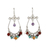 Agate and amethyst chandelier earrings, 'Color Bouquet' - Cultured Pearl and Gemstone Chandelier Earrings (image 2a) thumbail