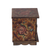 Reverse painted glass jewelry box, 'Eternal Flowers' - Andean Reverse Painted Glass Jewelry Box with Mirror
