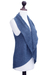 Alpaca blend sleeveless cardigan, 'Blue Caress' - Blue Alpaca Blend Sleeveless Cardigan (image 2e) thumbail