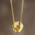 Gold plated pendant necklace, 'Natura' - Original Gold Plated Necklace thumbail