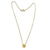 Gold plated pendant necklace, 'Natura' - Original Modern Gold Plated Pendant Necklace from Peru