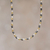 Gold accent beaded necklace, 'Natural Elegance' - Hand Made Sterling Silver Beaded Necklace with 18k Gold (image 2) thumbail