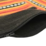 Alpaca blend cushion covers, 'Quechua Girl' (pair) - Handwoven Brown and Orange Cushion Covers (Pair)