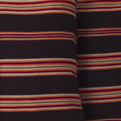 Alpaca blend cushion covers, 'Andean Earth' (pair) - Handwoven Brown and Orange Cushion Covers (Pair)