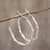 Sterling silver hoop earrings, 'Goddess of Health' - Modern Handmade Sterling Silver Hoop Earrings thumbail
