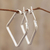 Sterling silver hoop earrings, 'Goddess of Fertility' - Modern Handmade Silver Hoop Earrings (image 2b) thumbail