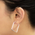 Sterling silver hoop earrings, 'Goddess of the Forest' - Modern Handmade Silver Hoop Earrings (image 2c) thumbail