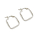 Sterling silver hoop earrings, 'Goddess of the Lakes' - Sterling Silver Squared Modern Hoop Earrings thumbail