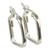 Sterling silver hoop earrings, 'Goddess of the Lakes' - Silver Squared Hoop Modern Earrings (image 2b) thumbail