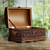 Mohena wood and leather jewelry box, 'Dark Inca Sea' - Dark Brown Leather Jewelry Chest from Peru (image 2b) thumbail