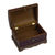 Mohena wood and leather jewelry box, 'Dark Inca Sea' - Dark Brown Leather Jewelry Chest from Peru (image 2f) thumbail