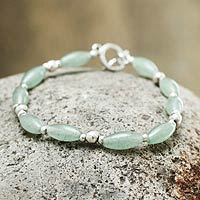 Andes Sterling Silver and Aventurine Bracelet,'Hope for Tomorrow'