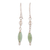 Aventurine dangle earrings, 'Hope for Tomorrow' - Andes Silver and Aventurine Earrings thumbail