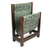Leather and cedarwood magazine rack, 'Historic Elegance in Green' - Handcrafted Leather and Cedar Wood Magazine Rack (image 2b) thumbail
