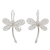 Sterling silver filigree earrings, 'Tinti Kaballu' - Sterling Silver Filigree Dragonfly Earrings thumbail