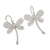 Sterling silver filigree earrings, 'Tinti Kaballu' - Sterling Silver Filigree Dragonfly Earrings (image 2b) thumbail