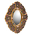 Reverse painted glass wall mirror, 'Garden Gold' - Handcrafted Andean Reverse Painted Glass Wall Mirror (image 2c) thumbail