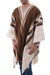 Men's 100% alpaca poncho, 'Inca Chief' - Men's Handowen Alpaca Wool Poncho (image 2b) thumbail