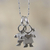Sterling silver pendant necklace, 'Love of My Life' - Little Boy and Girl Charm Handcrafted Silver Necklace (image 2) thumbail