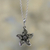 Sterling silver flower necklace, 'Iris Wonder' - Artisan Crafted Sterling Silver Peruvian Necklace (image 2) thumbail