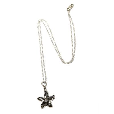 Sterling silver flower necklace, 'Iris Wonder' - Artisan Crafted Sterling Silver Peruvian Necklace